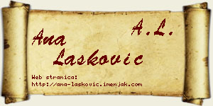 Ana Lasković vizit kartica
